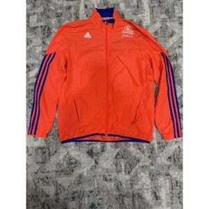 Adidas Boston Marathon 2015 Windbreaker Jacket Mens Medium Running Zip Orange
